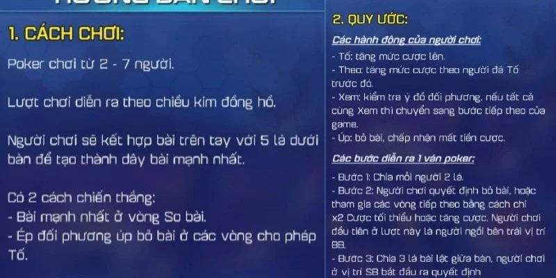 Luật chơi game bài poker tại Win79